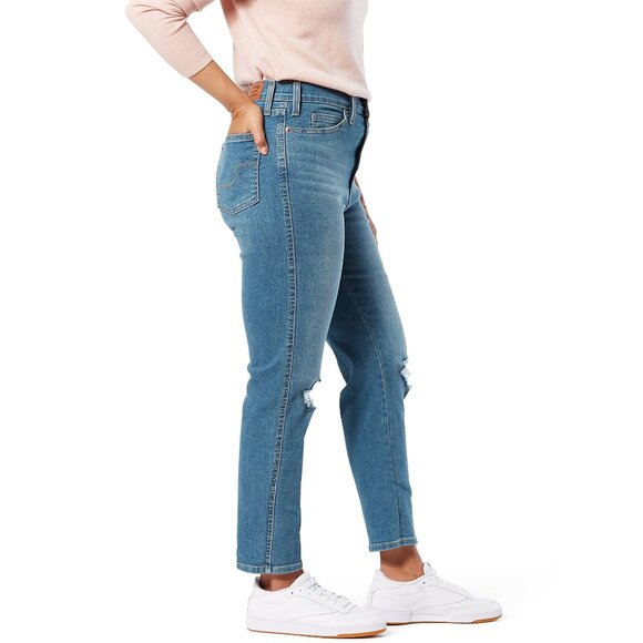 Signature by Levi Strauss Womens Heritage High Rise Straight Super Stretch Denim - Picture 5 of 10